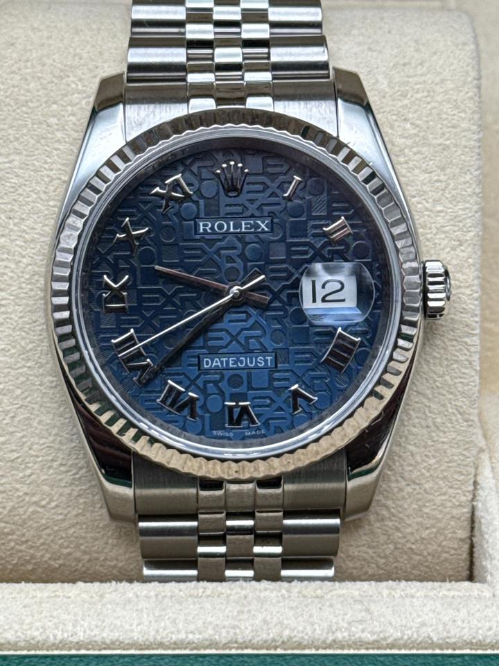 Rolex Datejust 36 fluted Anniversary Blue Dial