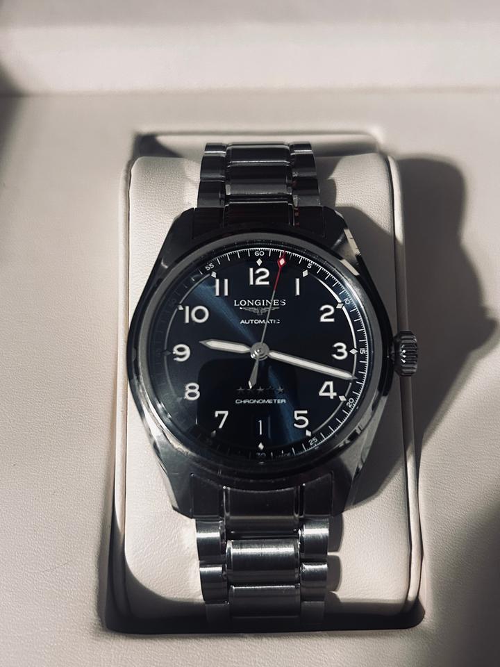 Longines Spirit Black Dial Automatic 37 Mm Watch Longines Full set box papers all links on bracelet