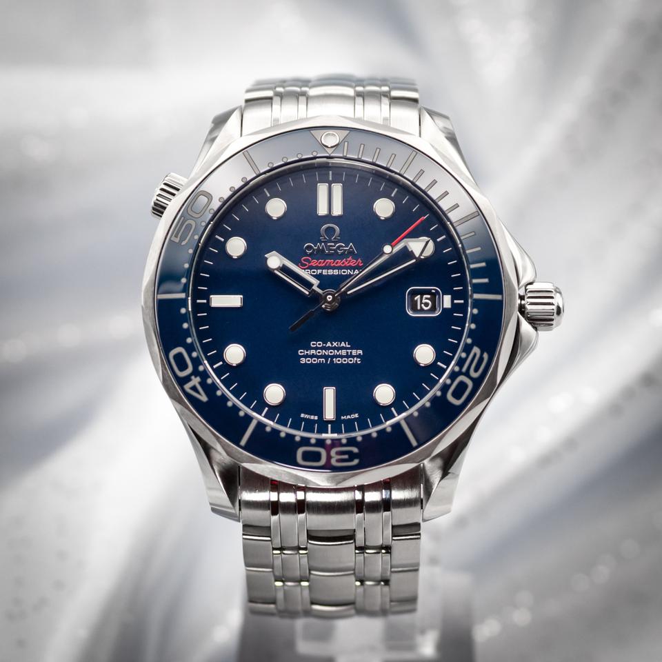 Omega Seamaster Diver 300 M 41mm Blue Dial Box Papers 212.30.41.20.03.001