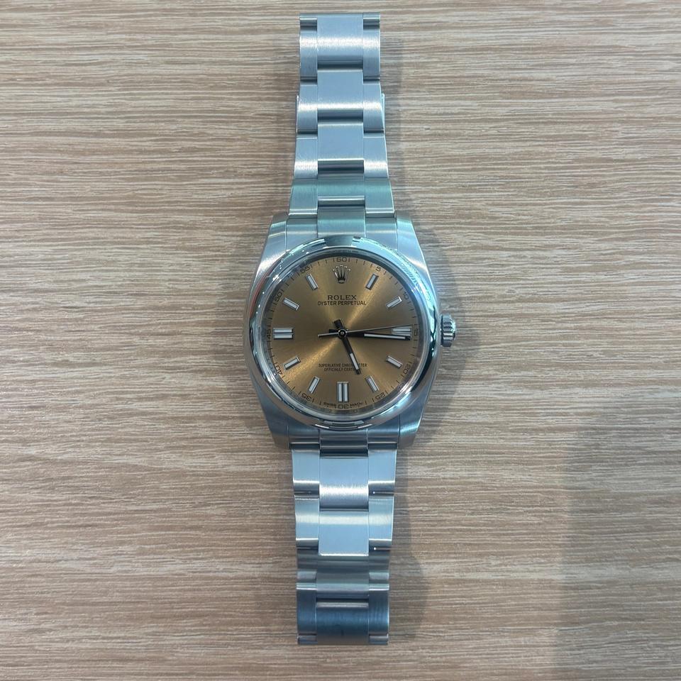 Rolex Oyster Perpetual 36 36mm 116000 White Grape Dial Mens Watch