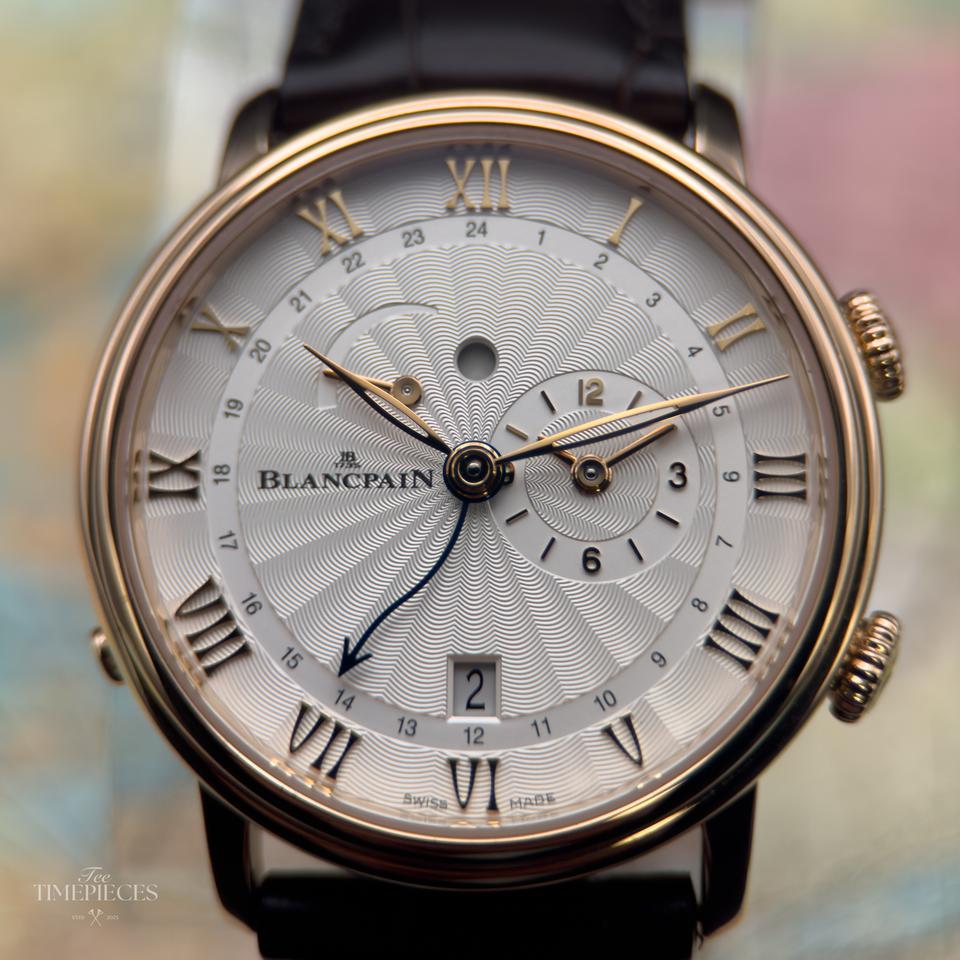 Blancpain Villeret Reveil Gmt full set mechanical alarm Red Gold